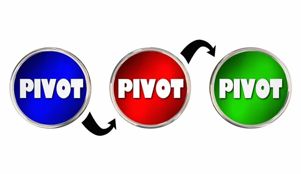 Pivotera Ändra Kursen Nya Business Modell Illustration — Stockfoto