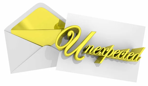 Unexpected Envelope Surprising Message Note Illustration — Stock Photo, Image