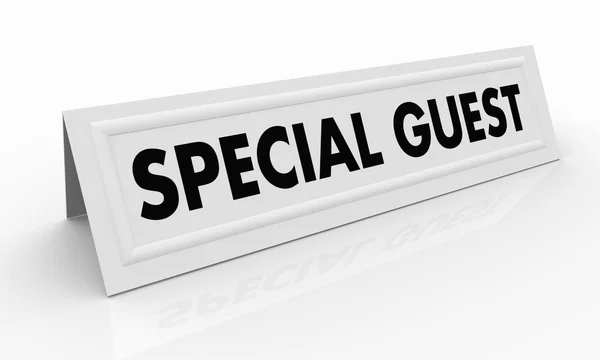 Special Guest Name Tent Card Words Illustration — Stock Photo, Image
