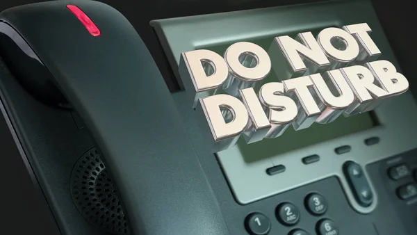 Non Disturbare Telefono Non Chiamare Bother Illustrazione — Foto Stock