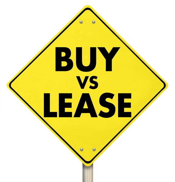 Lettering Buy Lease Yellow Sign — Stock Photo, Image