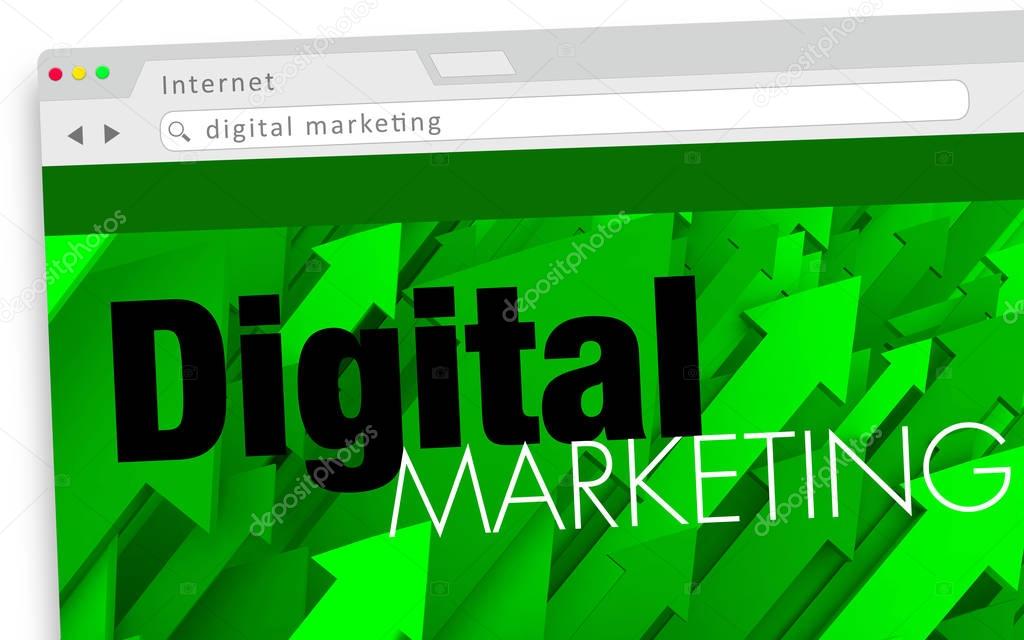 Digital Marketing website with green arrows