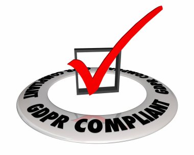 Gdpr uyumlu onay işareti, 3d çizim