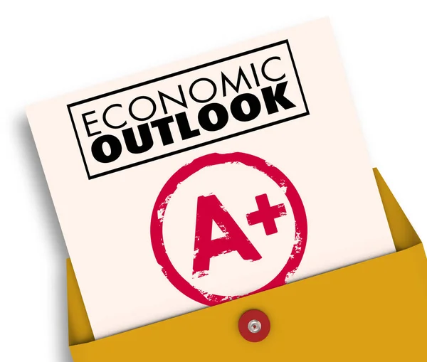 Ekonomik Outlook Report Card Illüstrasyon — Stok fotoğraf