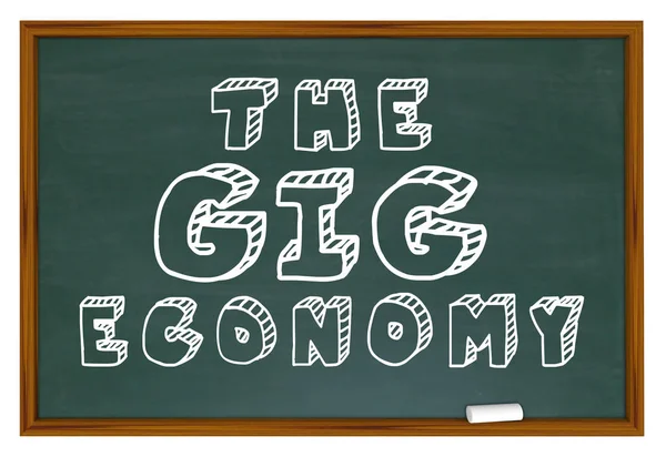 Gig Economy Chalkboard Illustration — Stock Photo, Image