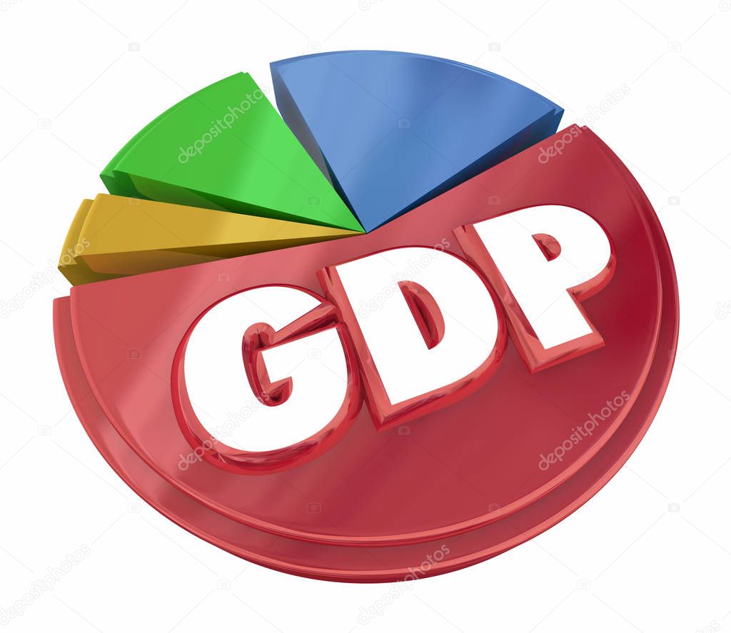 GDP Gross Domestic Product. 3d Illustration