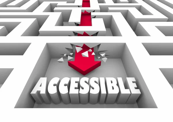 Accessible Lettering Labyrinth Illustration — Stock Photo, Image