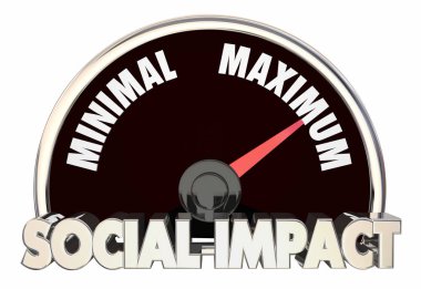 Social Impact Measuring Effect , 3d Illustration clipart