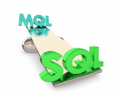 MQL SQL, Marketing and Sales  Balance, 3d Illustration clipart