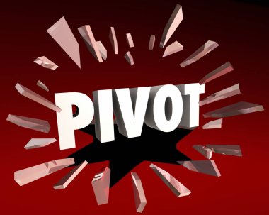Pivot lettering background, 3d Illustration clipart