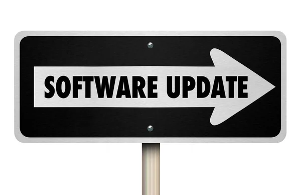 Software Update Nové Aplikace Cedule Obrázek — Stock fotografie