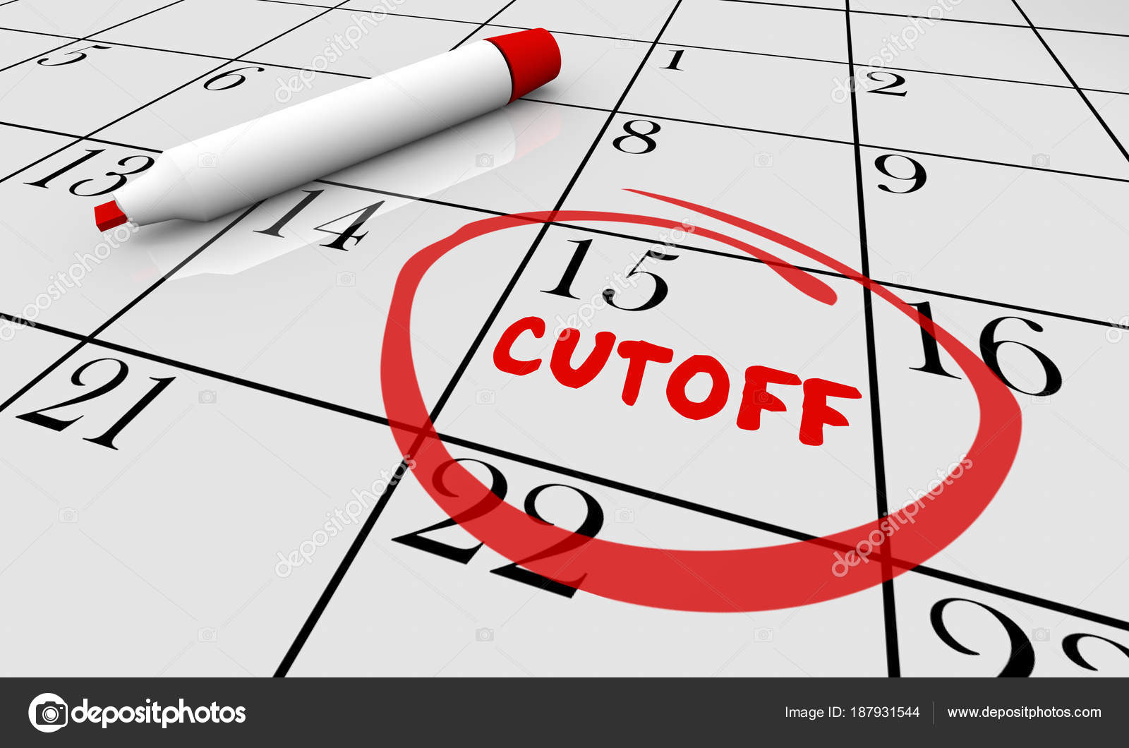 Cutoff Lettering Final Deadline Calendar — Stock Photo © iqoncept