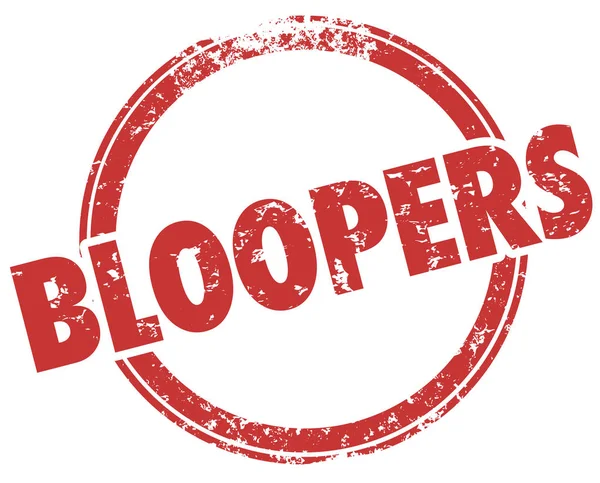 Red Word Bloopers Isolated White Background — Stock Photo, Image