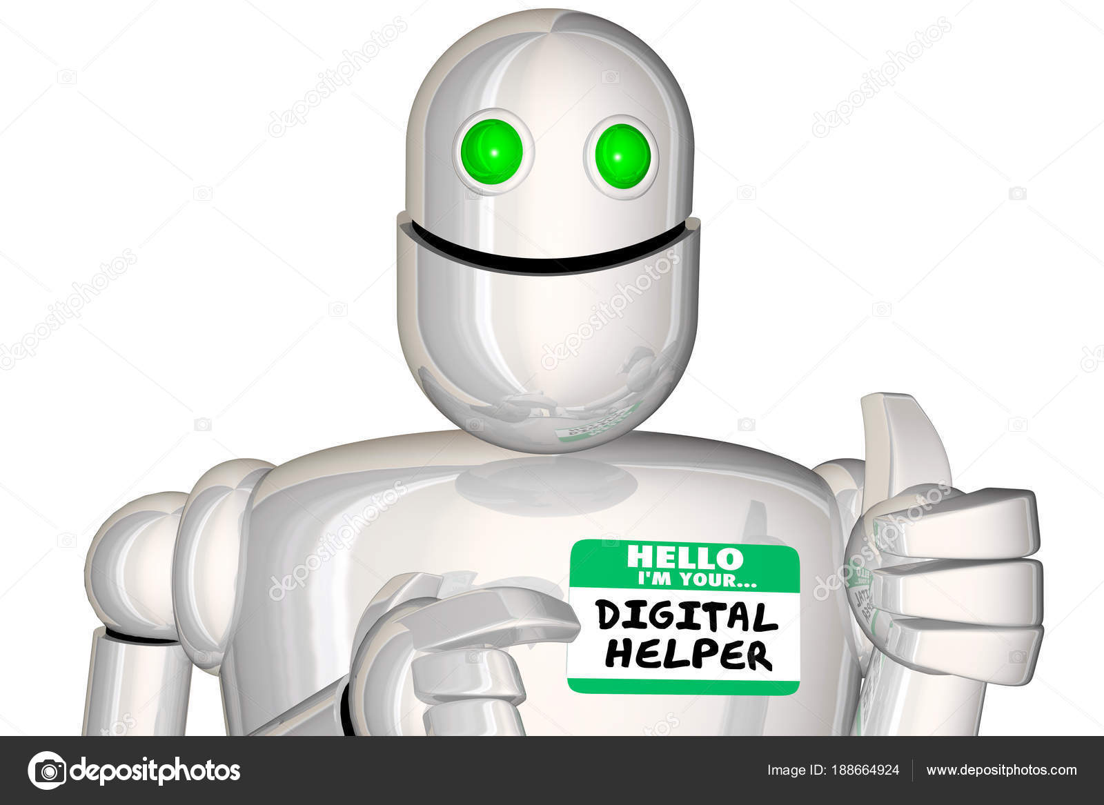 Your Digital Assistant Helper Robot Name Tag Hello Illustration Stock Photo by ©iqoncept 188664924 Your Digital Assistant Helper Robot Name Tag Hello Illustration Stock Photo by ©iqoncept 188664924