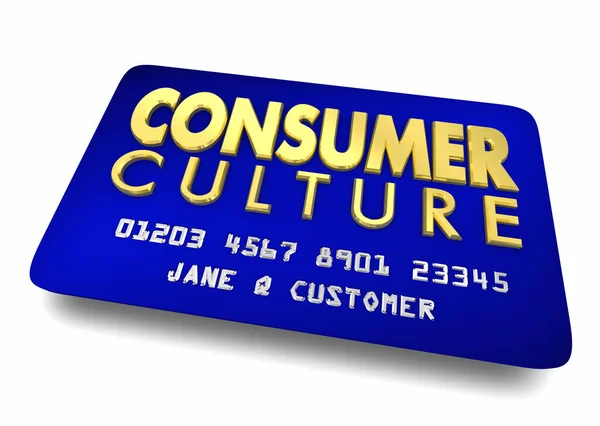 Konsumenten Kultur Kreditkort Shopping Illustration — Stockfoto