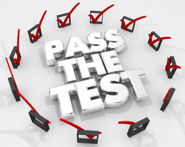 Test Selectievakjes Merken Examen Quiz Illustratie — Stockfoto