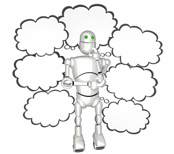 Robot Speech Bubbles Blank Copy Space Illustration — Stock Photo, Image