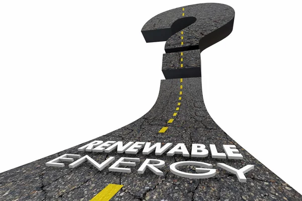 Hernieuwbare Energie Weg Bio Groene Brandstof Duurzaamheid Illustratie — Stockfoto