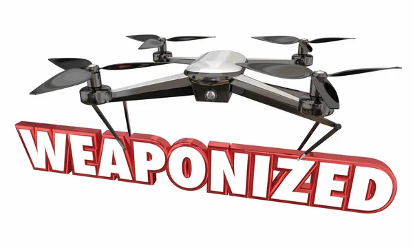 Bewapende Drone Aanval Oorlog Moderne Apparaat Illustratie — Stockfoto