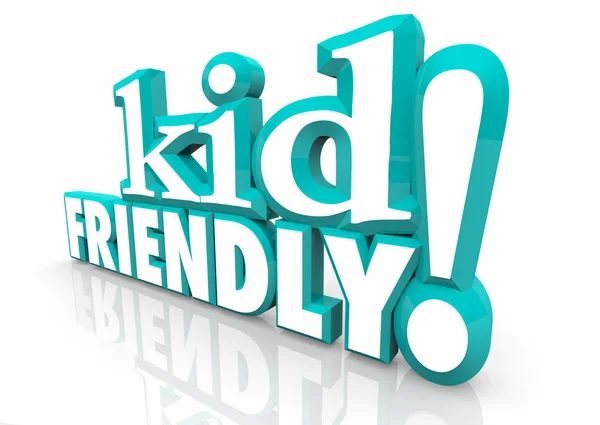 Kid Vänliga Trygga Barn Ungdom Ord Illustration — Stockfoto