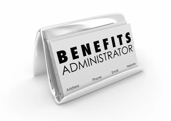 Benefits Administrator Health Care Employment Business Card Illustration — Stock Photo, Image