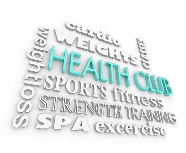 Sağlık Kulübü Egzersiz Fitness Eğitim Sınıfları Spa Çizim — Stok fotoğraf