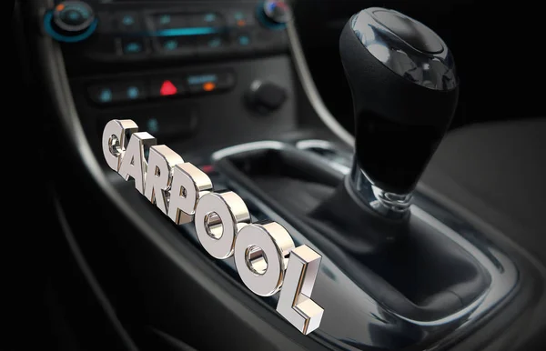Carpool Ride Share Transportation Group Car Riding Illustration — Stock Photo, Image