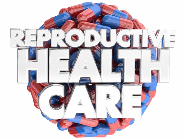 Reproduktive Gesundheit Behandlung Medikament Pillen Illustration — Stockfoto