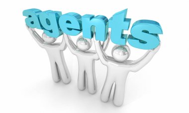 Agents People Representatives Talent Real Estate 3d Illustration clipart