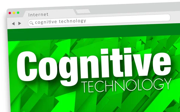 Site Web Sur Technologie Cognitive Programmation Apprentissage Information Illustration — Photo