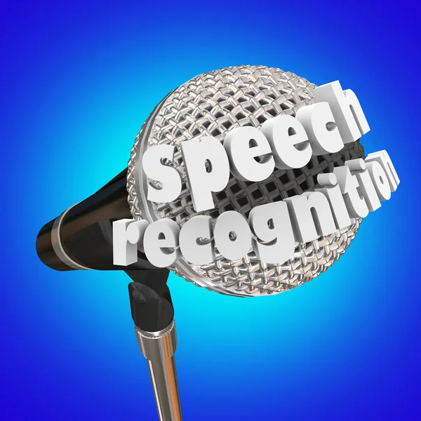 Speech Recognition Microphone Language Patterns Illustration — Stock Photo, Image