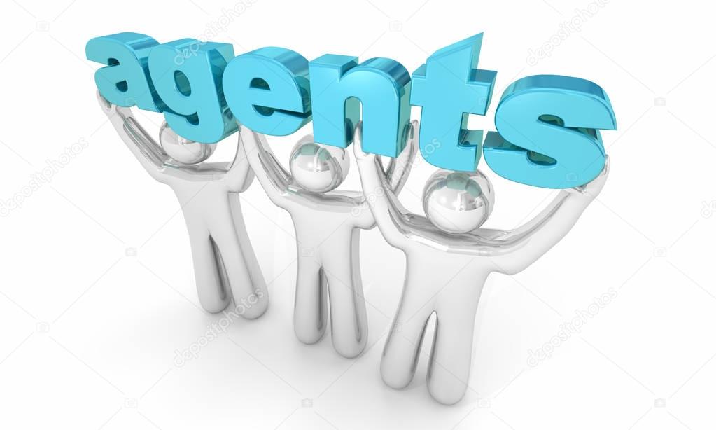 Agents People Representatives Talent Real Estate 3d Illustration