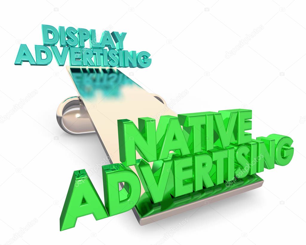 Native Vs Display Advertising Which is Best 3d Illustration