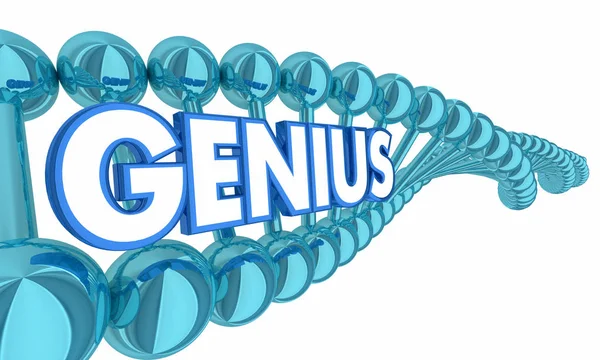 Word Genius Dna Chain White Background — Stock Photo, Image