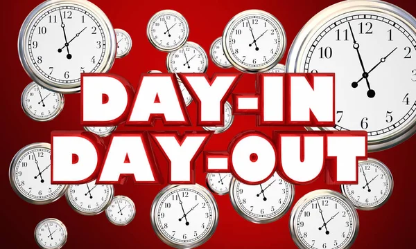 Lettering Day Day Out Clocks Background — Stock Photo, Image