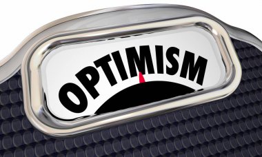Optimism Scale Lose Weight Positive Feedback Attitude 3d Illustration clipart