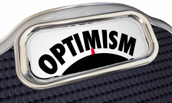 Optimism Skala Förlora Vikt Positiv Feedback Attityd Illustration — Stockfoto