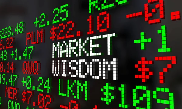 Market Wisdom Stock Prices Ticker Insights 3d Illustration