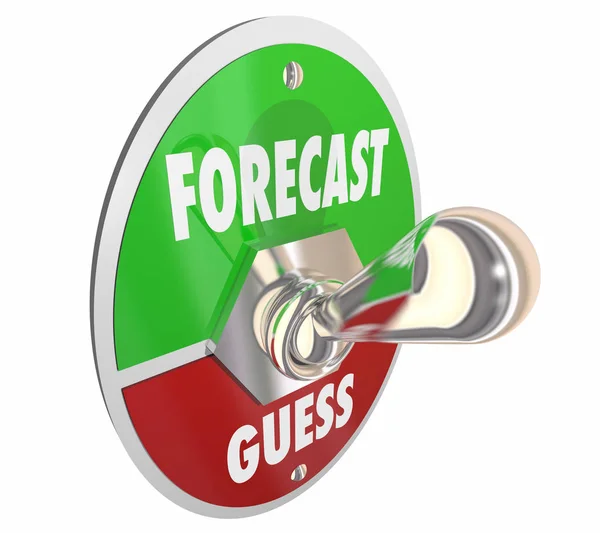 Forecast Guess Estimate Outlook Speculation Switch Illustration — Stok Foto