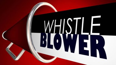 Whistle Blower Megaphone Bullhorn Expose Wrong Injustice Lies 3d Illustration clipart