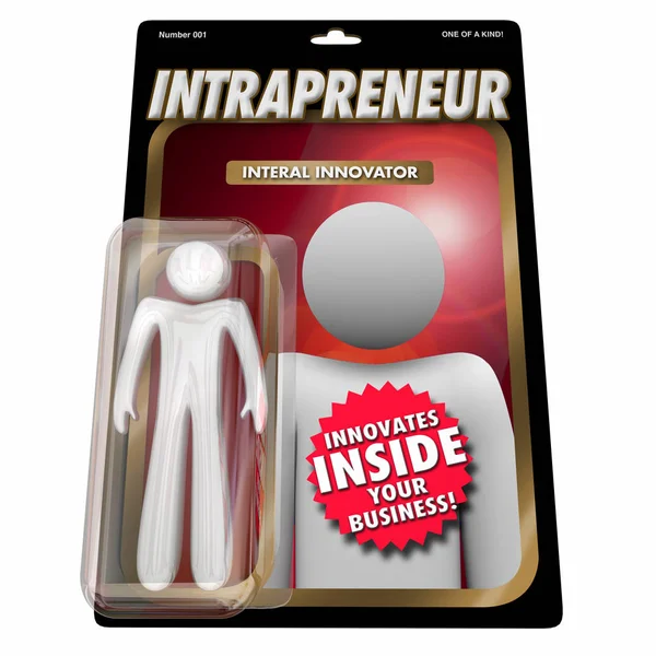 Intrapreneur Action Figure Internal Innovator New Ideas Illustration — Stock Photo, Image