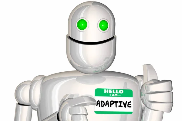 Bonjour Suis Robot Adaptatif Nom Tag Flexibilité Illustration — Photo