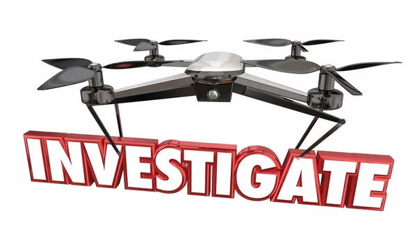 Onderzoeken Van Drone Spionage Surveillance Illustratie — Stockfoto