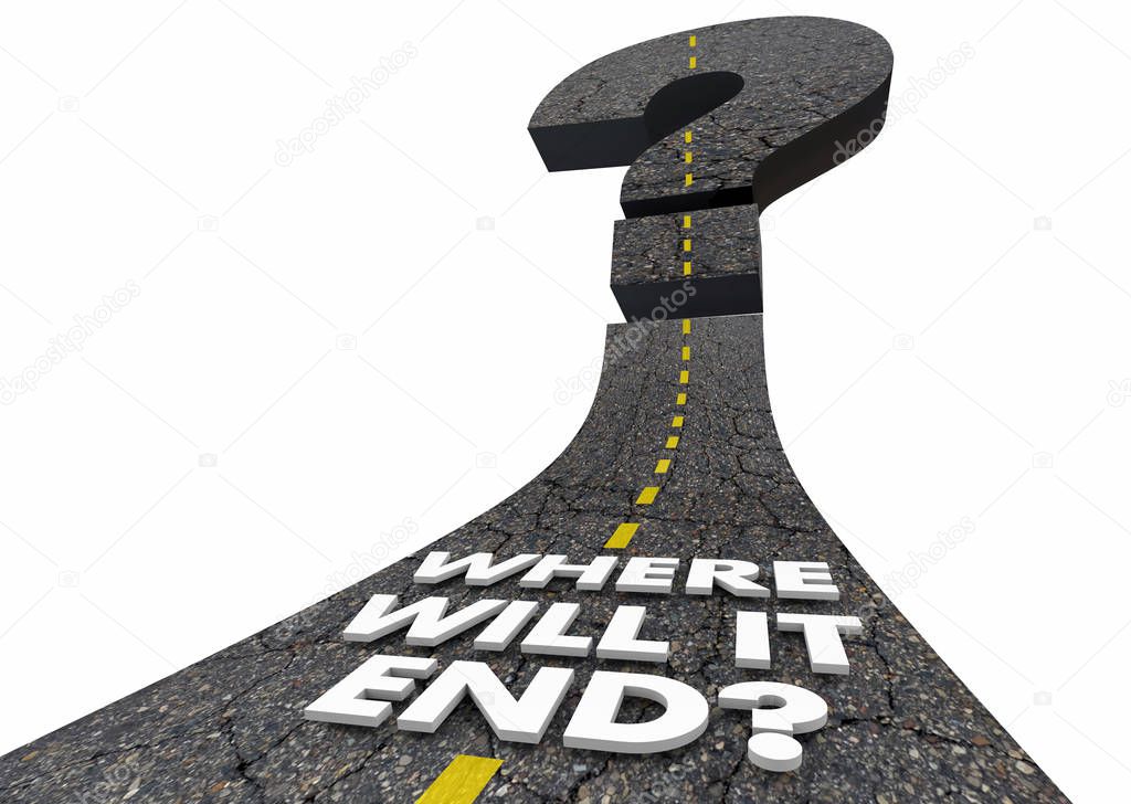 Where Will it End Final Destination Road Question 3d Illustration