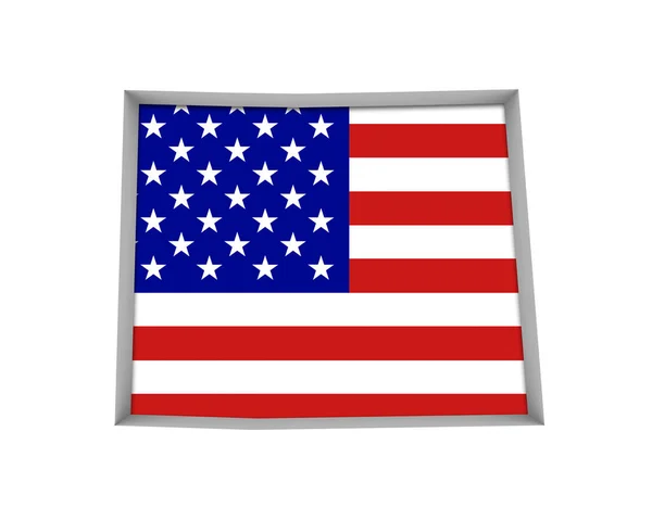 Vlajka Usa Colorado Hvězdy Pruhy Mapa Obrázek — Stock fotografie