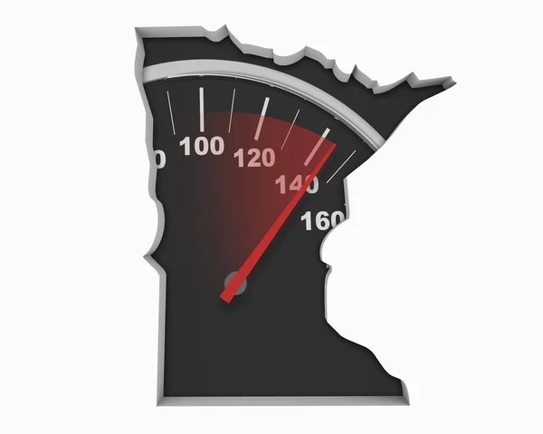 Миннесота Speedometer Map Fast Speed Competition Race — стоковое фото