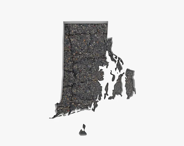 Rhode Island Yol Haritası Kaldırım Inşaat Altyapı Çizim — Stok fotoğraf