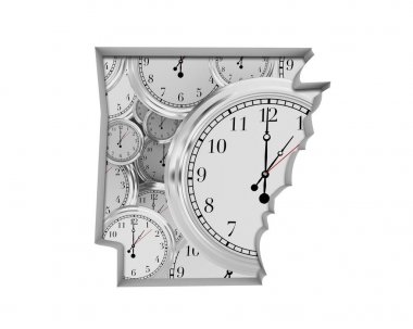 Arkansas Ar saat zaman ileri gelecek geçen 3d çizim