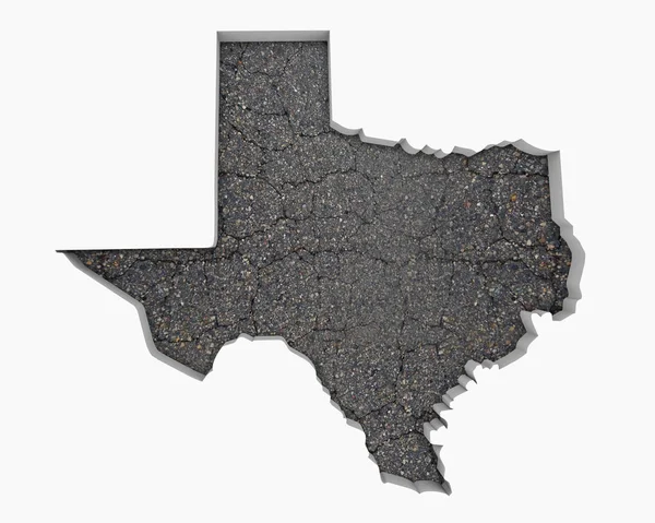 Výstavba Chodníku Texas Cestovní Mapa Ilustrace — Stock fotografie