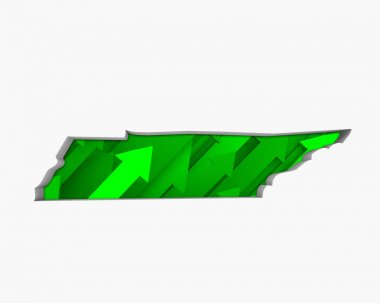 Tennessee Tn okları göster büyüme artış artış 3d çizim